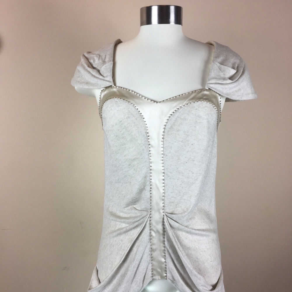 3.1 Phillip Lim XS Gold Shimmer Beaded Cute Top